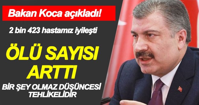Bakan Koca açıkladı! Ölü sayısı 1006'ya çıktı