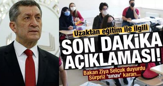 Bakan Selçuk'tan son dakika uzaktan eğitim açıklaması