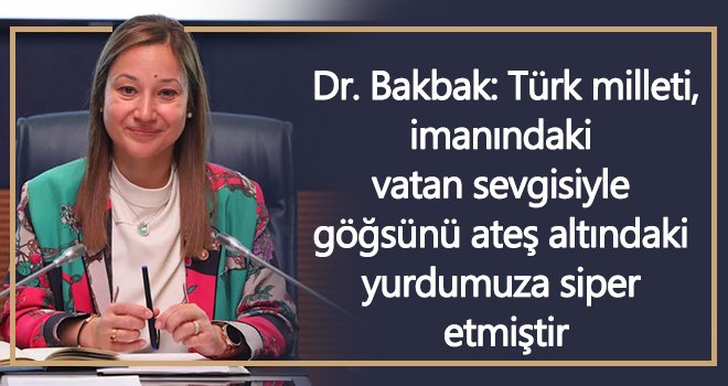 Bakbak,'tan 30 Ağustos Zafer Bayramı mesajı