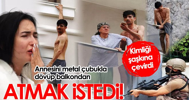 Balkonda annesini alıkoyan şahıs, herkese ecel terleri döktürdü