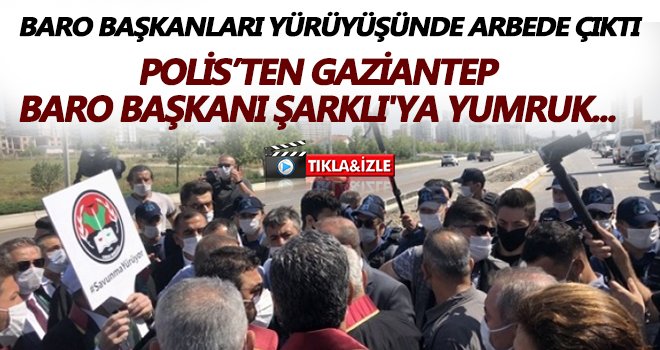 Baro başkanlarının yürüyüşünde arbede çıktı!..