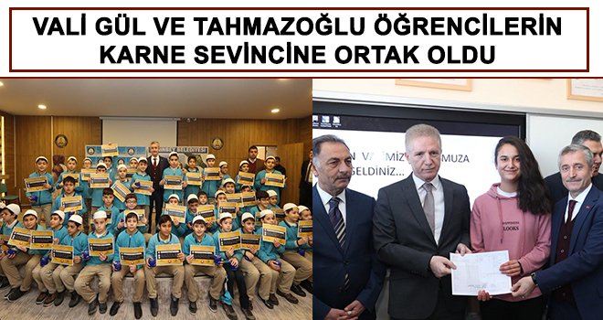 Başarılı öğrencilere karne ve kol saati dağıtıldı