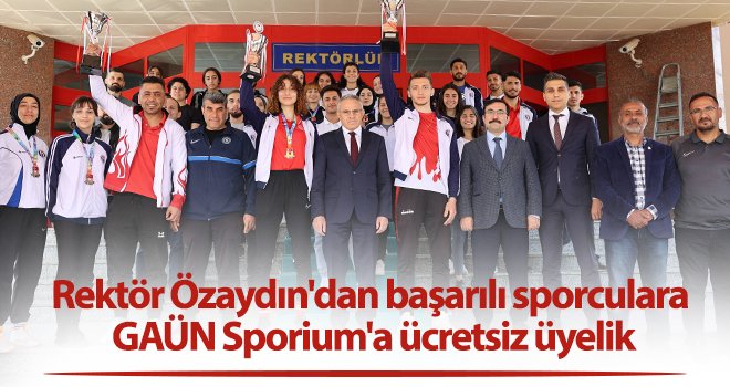 Başarılı sporculara GAÜN Sporium'a ücretsiz üyelik