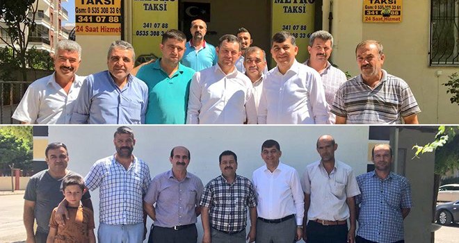 Başkan Fadıloğlu, taksi durağı esnafını ziyaret etti 