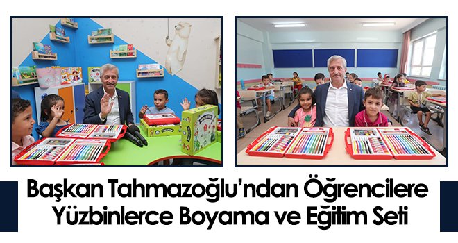 Başkan Tahmazoğlu’ndan Öğrencilere Yüzbinlerce Boyama ve Eğitim Seti