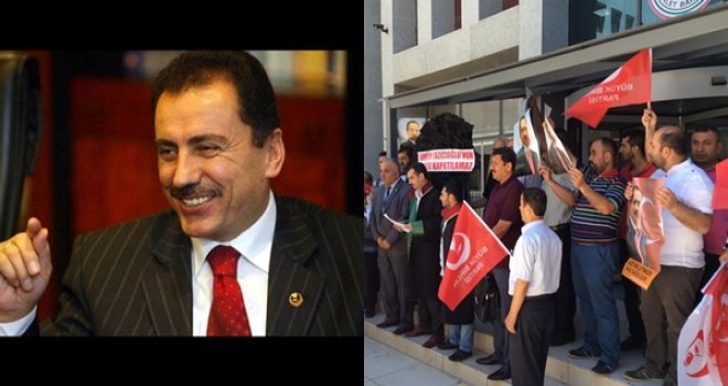 BBP'liler Yazıcıoğlu kararını Adliye önünde protesto etti