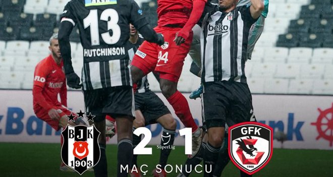 Beşiktaş: 2 - Gaziantep FK: 0  MAÇ SONUCU - Beşiktaş Haberleri