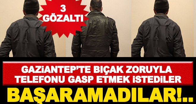 Bıçakla telefon gasp ettiler: Polise enselendiler