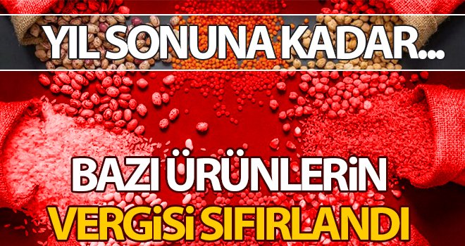 Birçok ürünün gümrük vergisi sıfırlandı