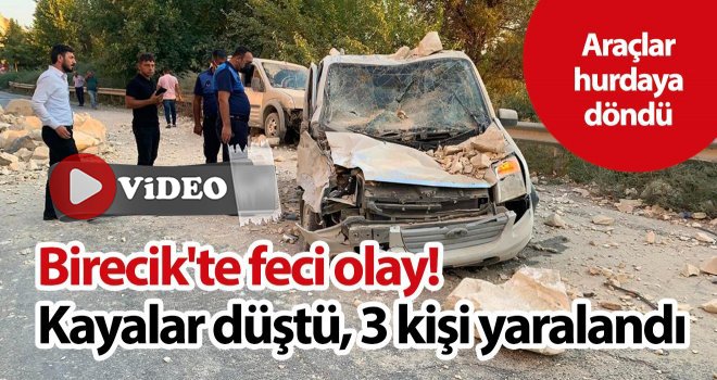 Birecikte heyelan felaketi: Araçlar hurdaya döndü