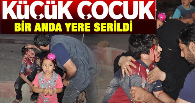 Bisikletle refüje çarpan çocuk yaralandı