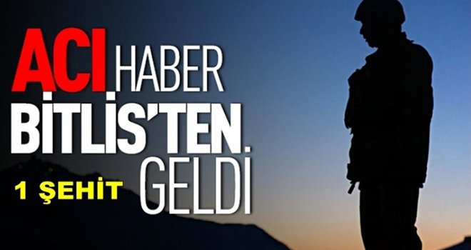 Bitlis'te askerlere taciz ateşi : 1 şehit, 2 yaralı