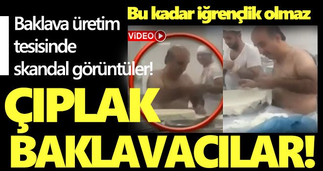 Bu kadarına da pes! Baklavacıda skandal görüntüler...