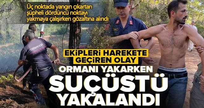 Büyük felaketin önüne geçildi! Ormanı yakarken suçüstü yakalandı