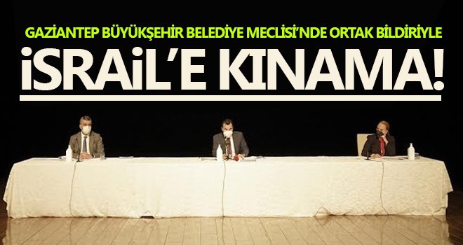 Büyükşehir Belediye Meclisi’nde ortak bildiriyle İsrail'e kınama