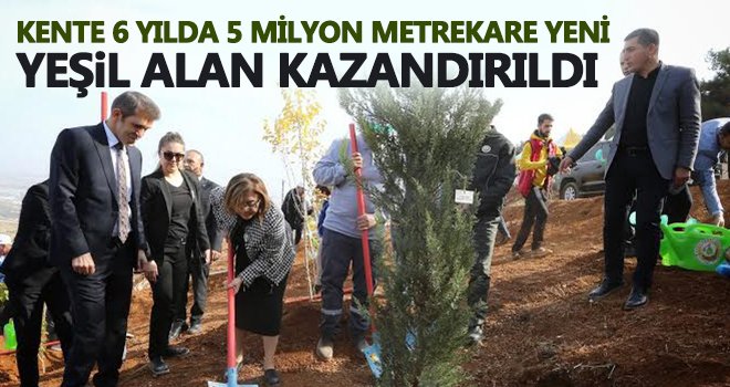 Büyükşehir, grileşen çehreyi yeşille buluşturdu