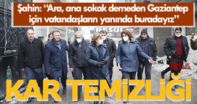 Büyükşehir’den ara sokaklarda kar temizliği