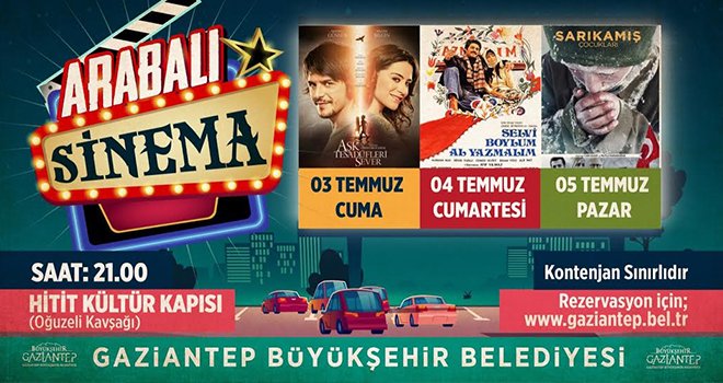 Büyükşehir'den 'Arabalı Sinema Günleri'