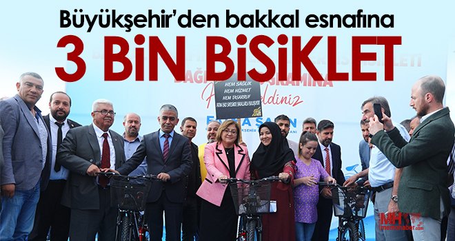 Büyükşehir’den bakkal esnafına 3 bin bisiklet