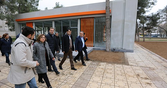 Büyükşehir'den Düztepe Çamlık Parkı’na kitap cafe