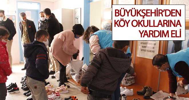 Büyükşehir'den köy okullarına yardım..