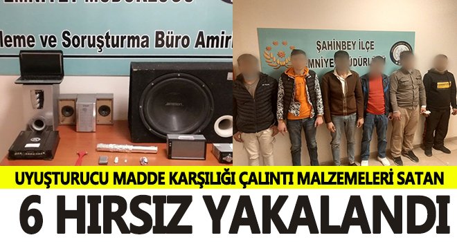 Çalıntı malzemeleri satan 6 hırsız yakalandı