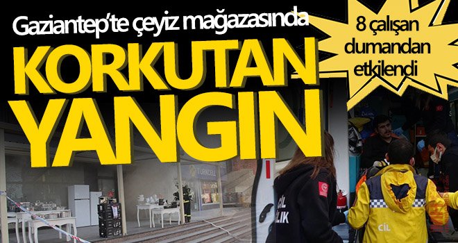 Çalıştıkları mağazada çıkan yangını hüngür hüngür ağlayarak izlediler 