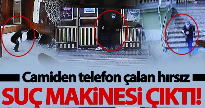 Camiden telefon çalan hırsızın suç makinesi olduğu ortaya çıktı