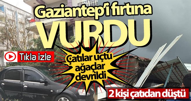 Çatılar uçtu, ağaçlar devrildi
