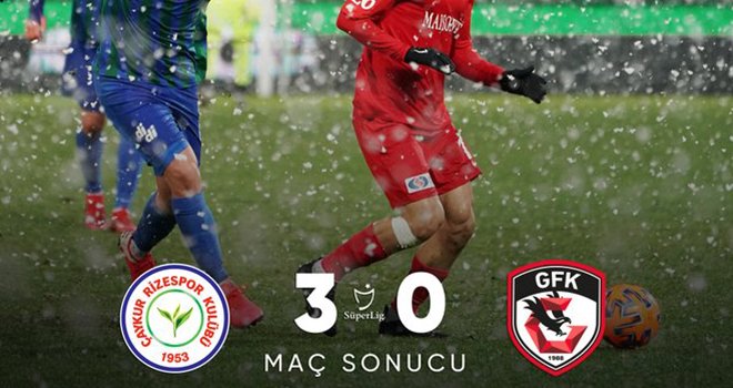 Çaykur Rizespor: 3 - Gaziantep FK: 0