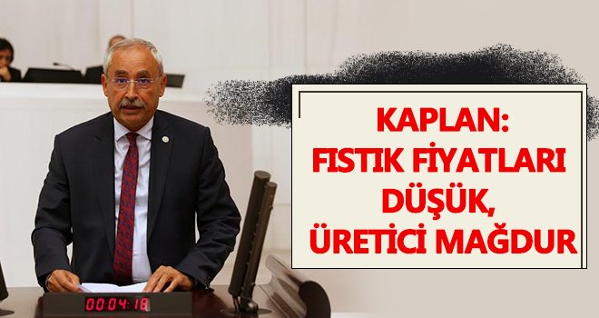 CHP’li Kaplan: Fıstık için taban fiyat belirlenmeli