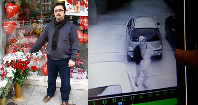 Çiçekçideki Hırsızlık Güvenlik Kamerasında