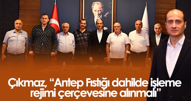 Çıkmaz, “Antep Fıstığı dahilde işleme rejimi çerçevesine alınmalı”