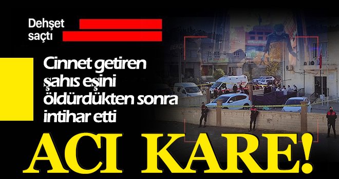 Cinnet getiren şahıs eşini öldürdükten sonra intihar etti