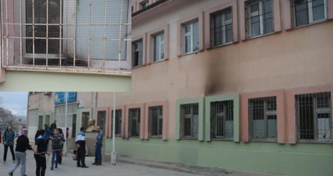 Çocukların okul bahçesinde yaktığı kağıt molotof sanıldı