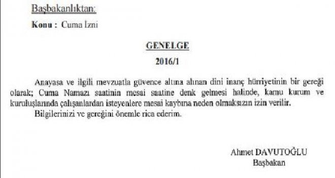 'Cuma Namazı' izni Resmi Gazete'de