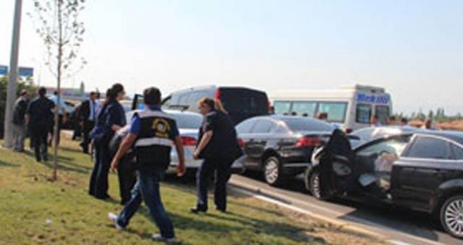 Cumhurbaşkanı Erdoğan'ın konvoyunda kaza!