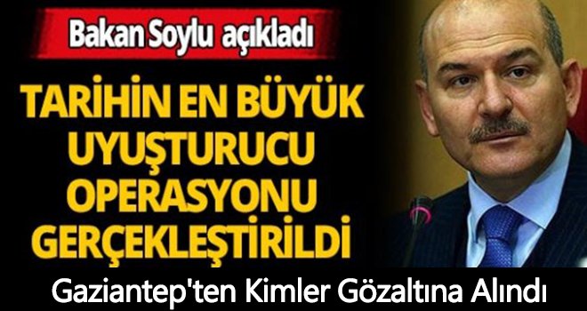 Cumhuriyet tarihinin en büyük uyuşturucu operasyonu...