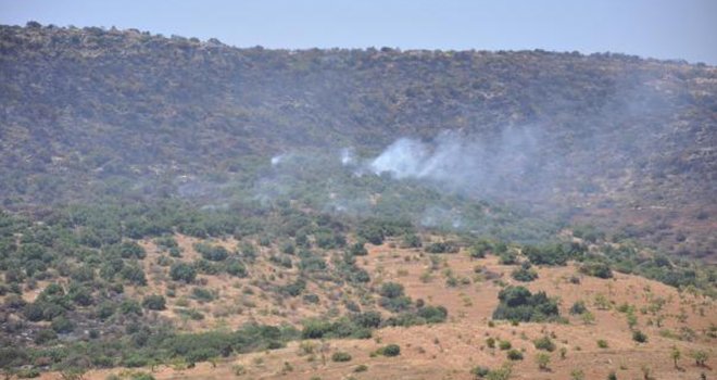 Dağlık alanda yangın