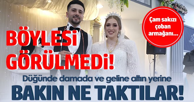 Damada ve geline ilginç düğün hediyesi...