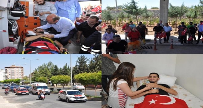 Darbe girişiminde yaralanan Gaziantepli gence görkemli karşılama