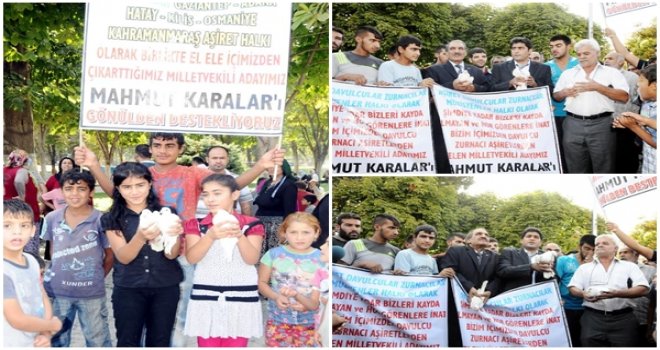 DAVULCU ADAY PARTİSİNİ PROTESTO ETTİ