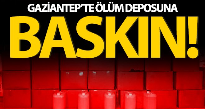 Depoya baskın! Kaçak etil alkol ele geçirildi