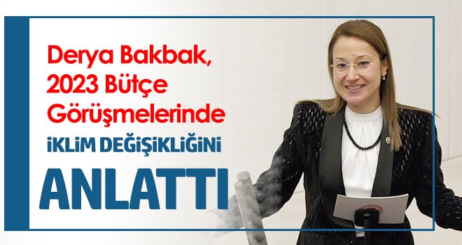 Derya Bakbak, 2023 Bütçe Görüşmelerinde İklim Değişikliğini anlattı
