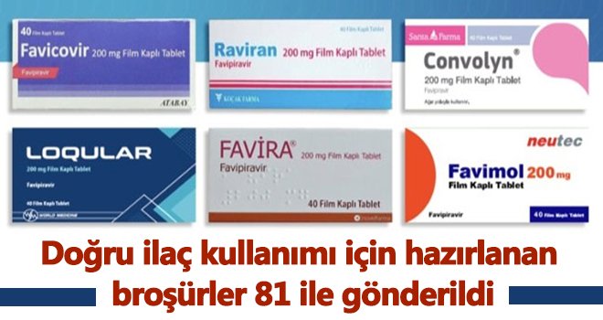 Doğru ilaç kullanımı için hazırlanan broşürler 81 ile gönderildi