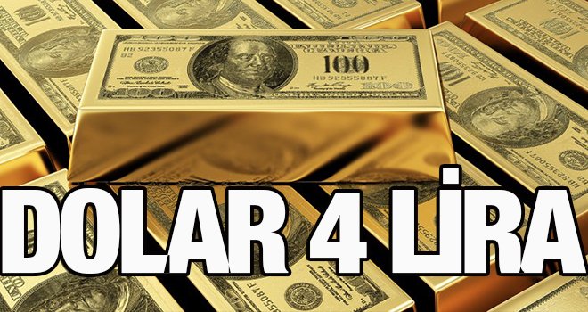 Dolar 4 lira rekorunu kırdı