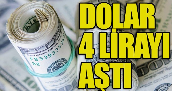 Dolar yeniden 4.0 lirayı, euro 4.96 lirayı aştı