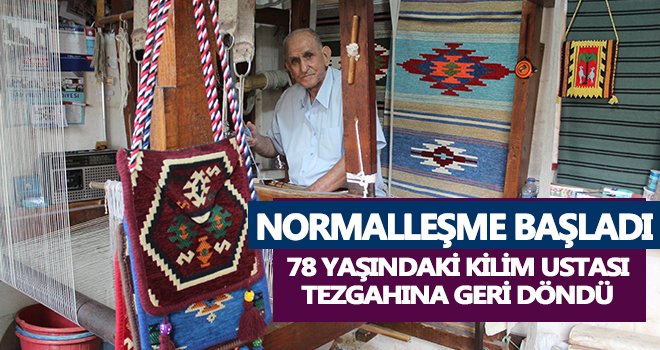 Dükkanında dokuduğu kilimleri dünyaya ihraç ediyor