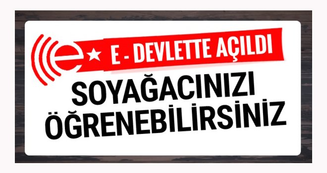 e-Devlet tek tıkla soy ağacı sorgula!
