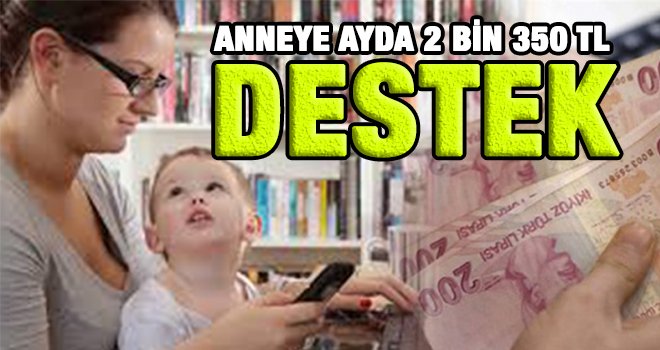 Eğitime katılan annelere destek